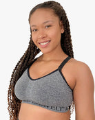 used Kindred Bravely Sublime Nursing Sports Bra, Regular, Large, Heather Grey