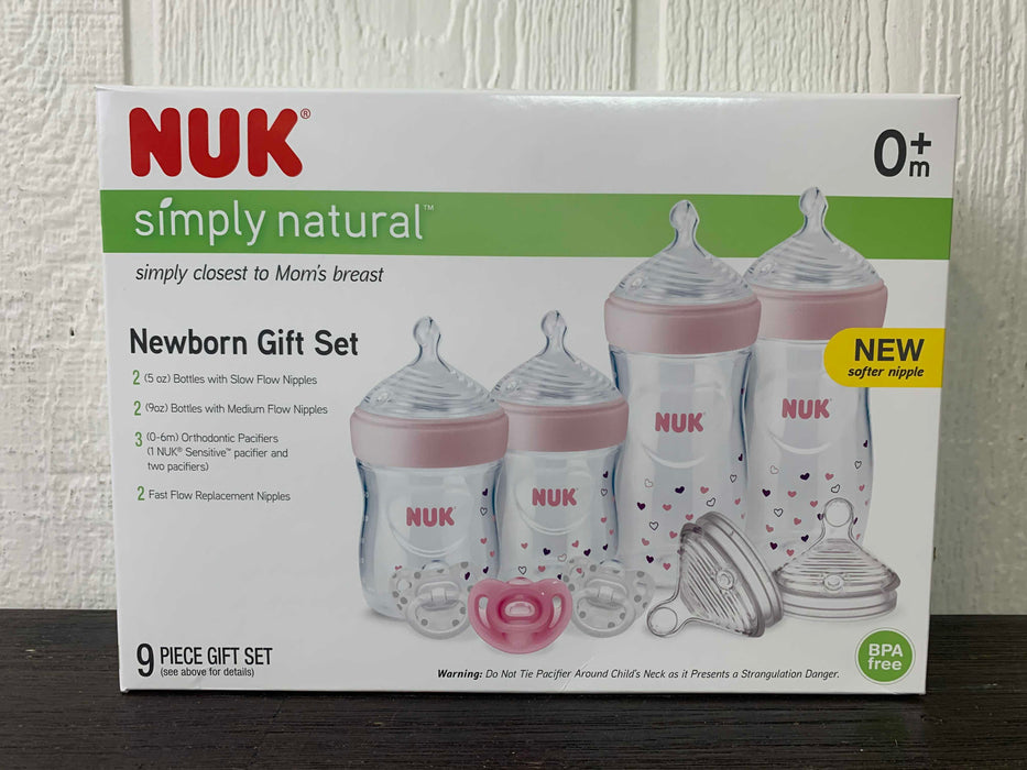 used NUK Simply Natural Bottle Gift Set, Pink