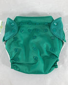 secondhand BumGenius Elemental All-In-One Cloth Diapers, - emerald green