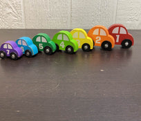 secondhand Melissa & Doug Wooden Race Car Vehicle Set