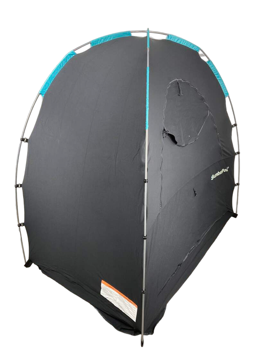 secondhand SlumberPod 2.0 Sleep Canopy, Black with Turquoise Accents