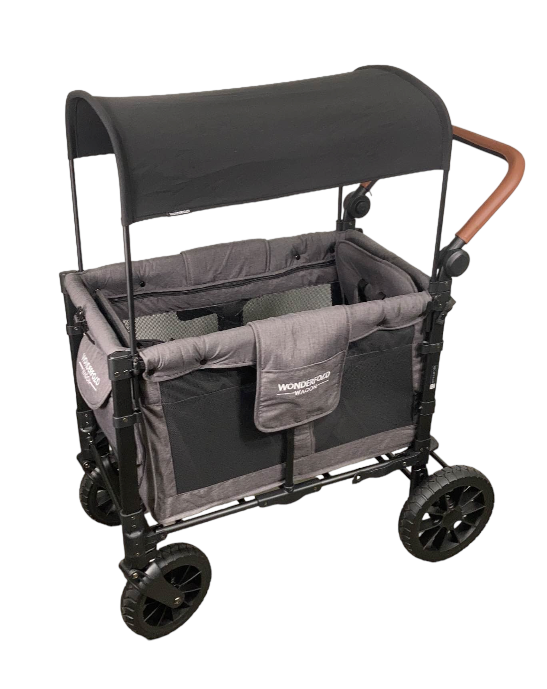 Wonderfold W2 Luxe Multifunctional Double Stroller Wagon, Charcoal Gray, 2023