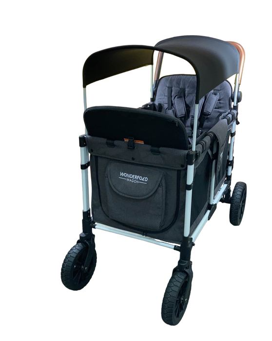 used Wonderfold W4 Multifunctional Quad Stroller Wagon, Volcanic Black, 2021