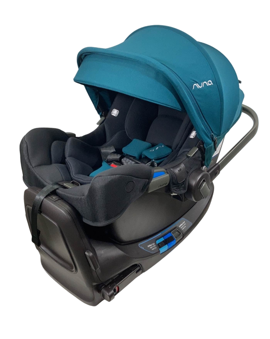 used Nuna PIPA rx Infant Car Seat with RELX Base, 2022, Lagoon