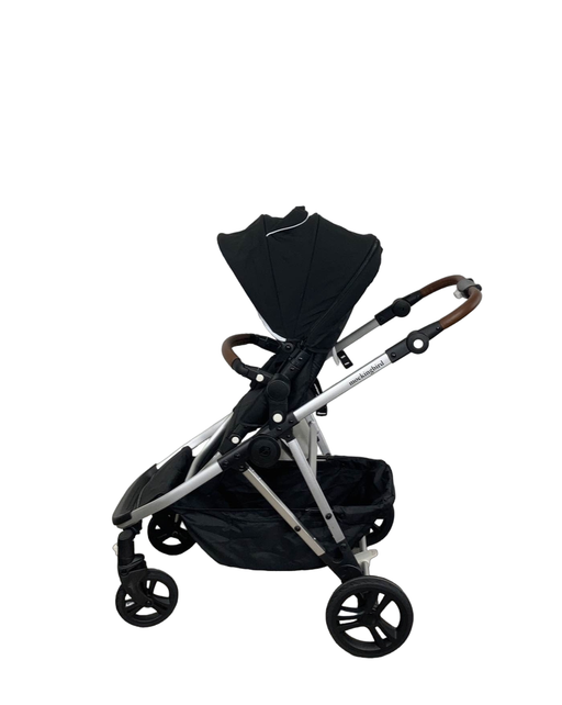 secondhand Mockingbird Single to Double Stroller, Windowpane, Black , Silver with Penny Leather, 2023