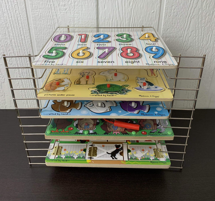 used BUNDLE Melissa & Doug Wooden Puzzles