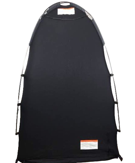 secondhand SlumberPod 3.0 Sleep Canopy, Black with Grey Accents