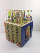 used B. Toys Zany Zoo Wooden Activity Cube