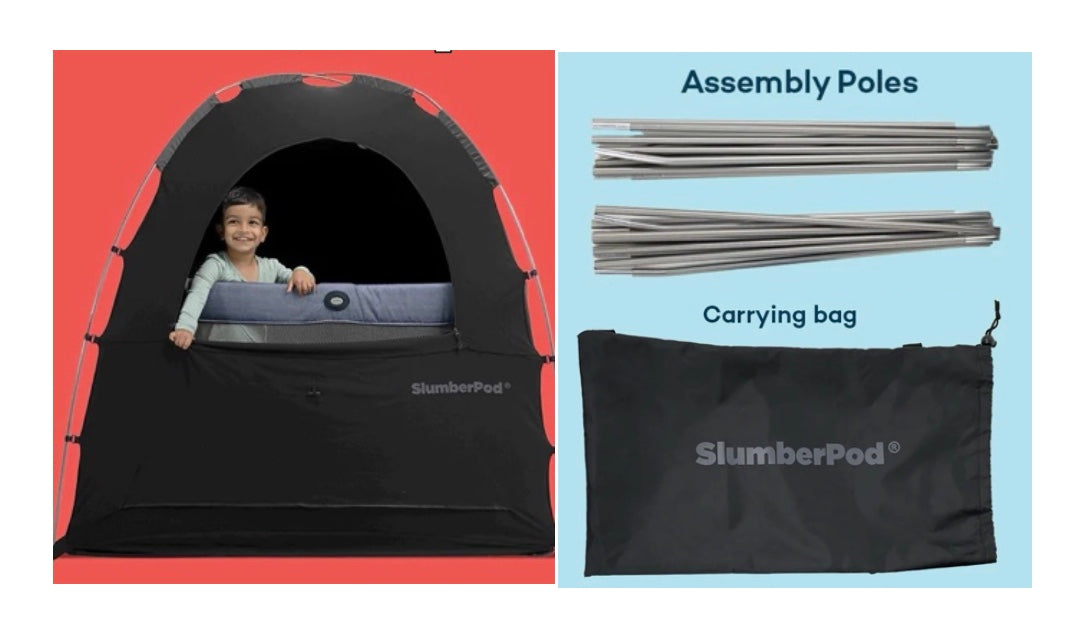 used SlumberPod 2.0 Sleep Canopy, Black/Gray