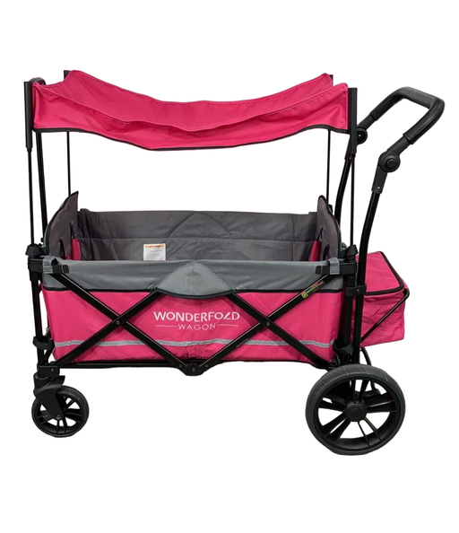 secondhand Wonderfold X2 Push + Pull Double Stroller Wagon, 2021, Pretty-n-Pink