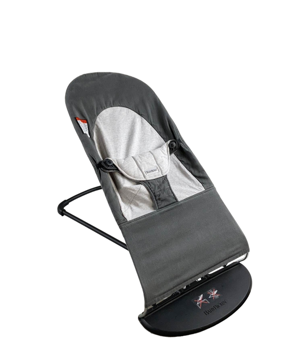 used BabyBjorn Bouncer Balance, Dark Grey/Grey, Black Frame