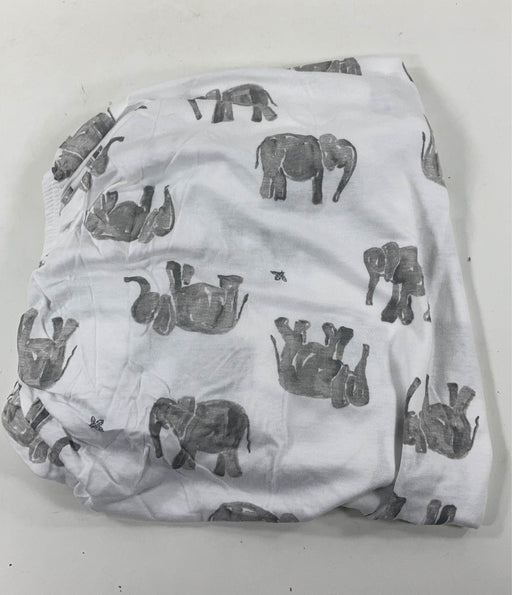 used Burt's Bees Baby Organic Cotton Jersey Fitted Crib Sheet, Elephants