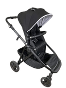 used Mockingbird Single to Double Stroller, 2022, Matte Black with Matte Black Leather, Watercolor Drops, Black