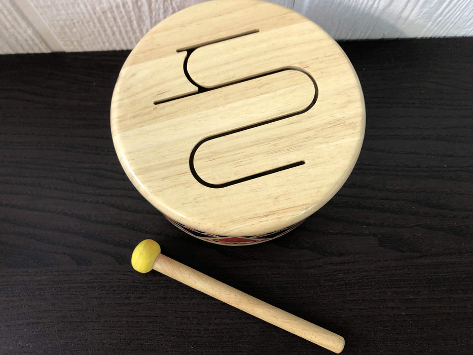 secondhand Plan Toys Solid Wooden Drum