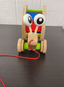 secondhand Hape Walk-A-Long Snail Toddler Wooden Pull Toy