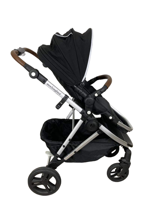 secondhand Mockingbird Single Stroller, 2022, Black, Windowpane, Silver With Penny Leather