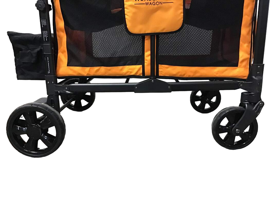 used Wonderfold W4 Multifunctional Quad Stroller Wagon, 2021, Sunset Orange