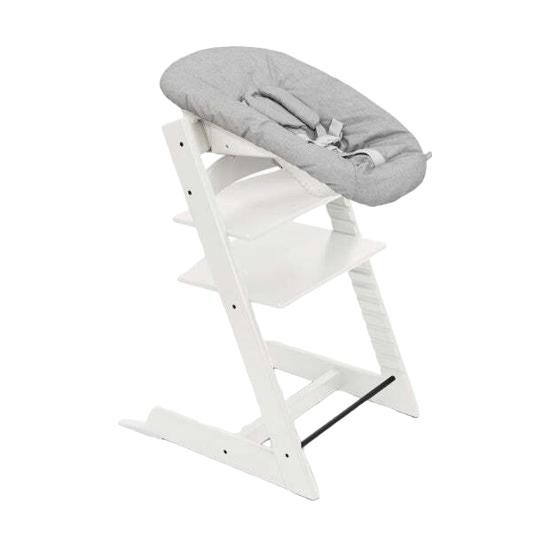 Stokke Tripp Trapp High Chair and Newborn Set Bundle, White