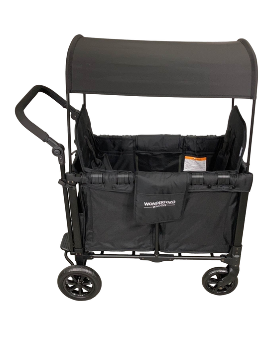 secondhand Wonderfold W2 Original Multifunctional Double Stroller Wagon, 2021, Black