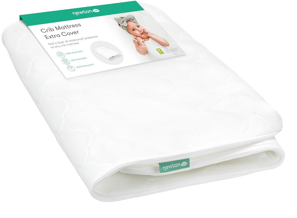 Newton Extra Crib Mattress Cover Waterproof, Cloud White