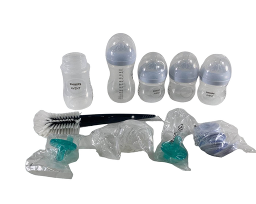 used Philips Avent Natural Baby Bottle Newborn Starter Gift Set, Clear