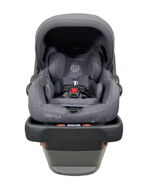 secondhand UPPAbaby MESA V2 Infant Car Seat, 2023, Charcoal Melange Merino Wool)