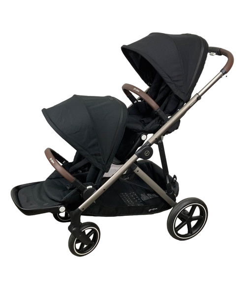 used Cybex Gazelle S Double Stroller, 2020, Deep Black