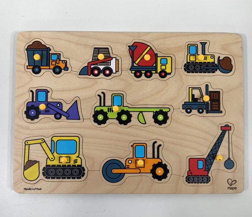 used Hape Toddler Wooden Peg Puzzle