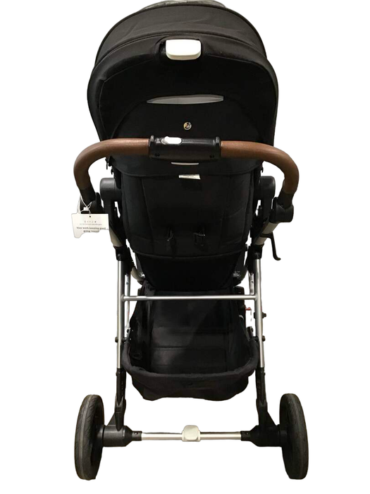 used Mockingbird Single to Double Stroller, 2021, Silver/Brown, Watercolor Drops And Windowpane , Black