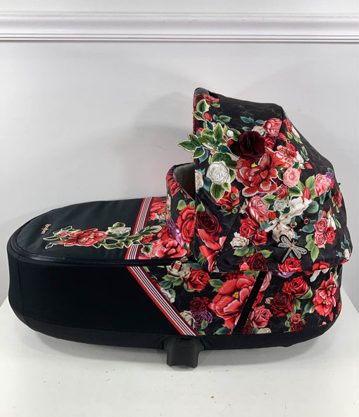 secondhand Cybex PRIAM Lux Carry Cot, Spring Blossom Dark