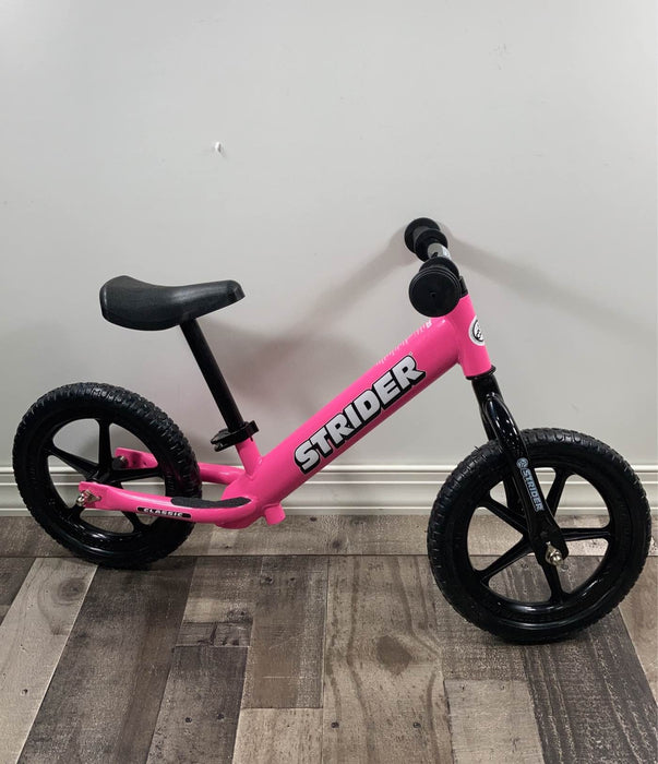 secondhand Strider Balance Bike, Classic 12", Pink