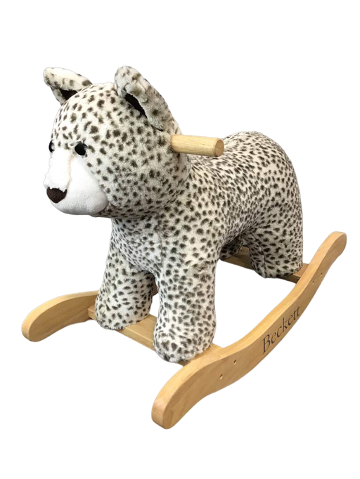 used Pottery Barn Kids Plush Animal Rocker, Snow Leopard