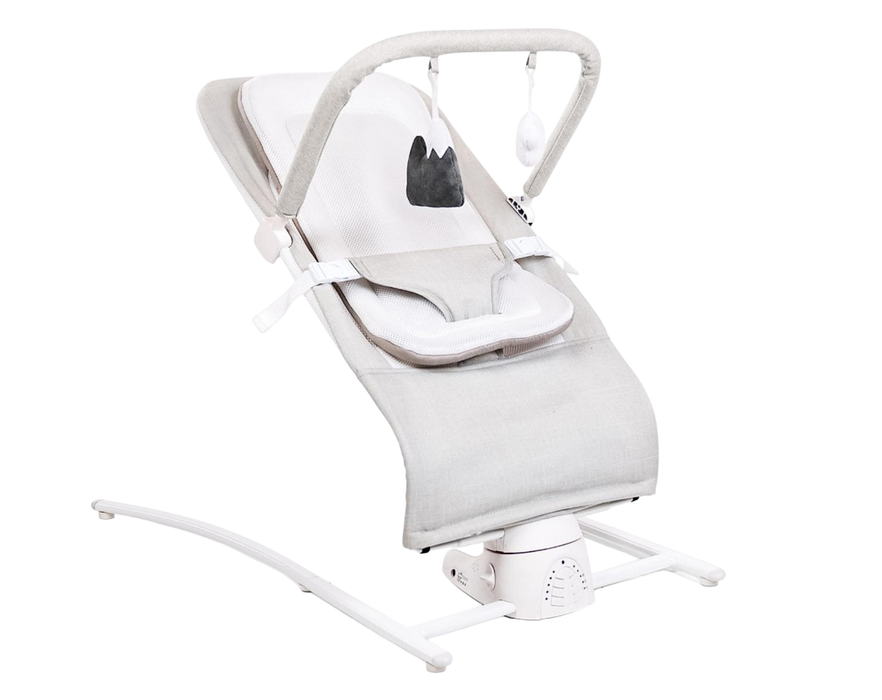 Baby Delight Alpine Wave Deluxe Bouncer with Motion, Driftwood Grey