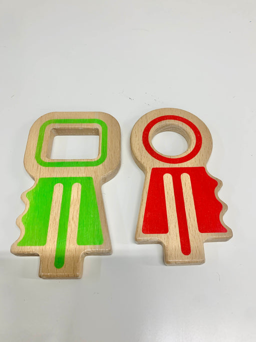 secondhand Melissa & Doug Clacking Wooden Key Ring