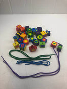 used Melissa & Doug Deluxe Wooden Lacing Beads