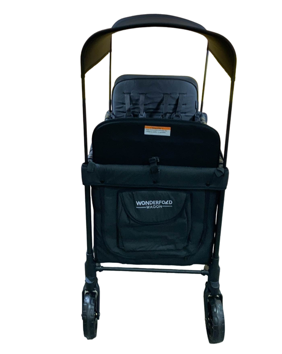 secondhand Wonderfold W4 Multifunctional Quad Stroller Wagon, 2022, Volcanic Black