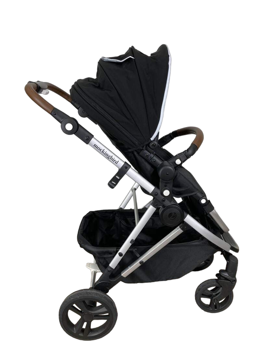 secondhand Mockingbird Single Stroller, 2023, Black, Windowpane, Silver With Penny Leather