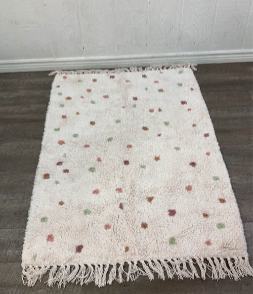 used H&M Home Dotted Cotton Rug 35” x 51”, Light