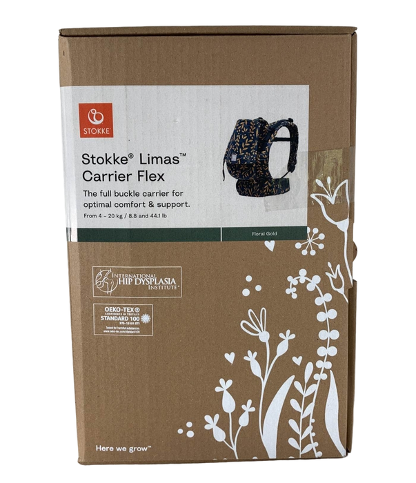 used Stokke Limas Flex Carrier, Floral Gold Color