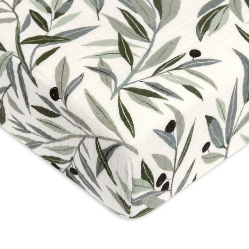 used Babyletto Muslin Crib Sheet, Olive Branches