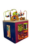 used B. toys Zany Zoo Wooden Activity Cube