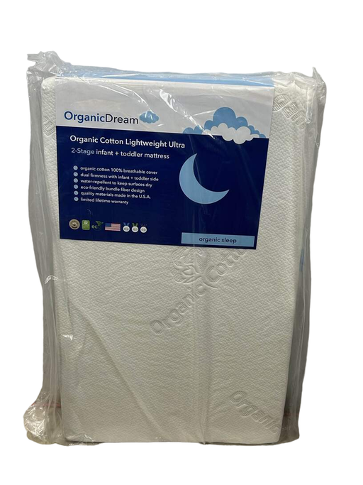 used Organic Dream Organic Cotton 2-Stage Lightweight Ultra Crib Mattress