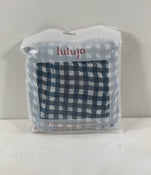 secondhand Lulujo Muslin Change Pad Cover, Navy Gingham