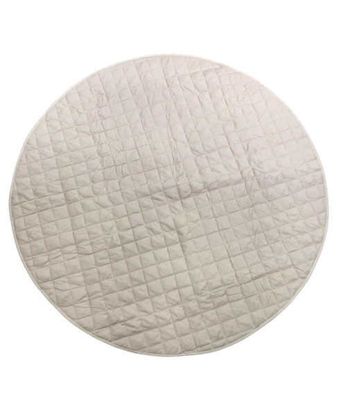 used Poppyseed Play Linen Round Mat, Taupe