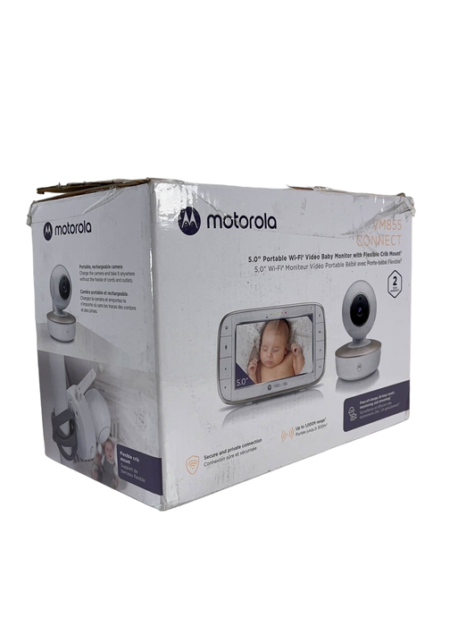 secondhand Motorola MBP855CONNECT Portable 5-Inch Color Screen Video Baby Monitor with Wi-Fi and One Camera