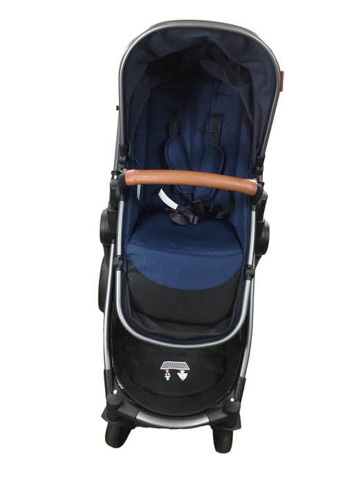 secondhand Mompush Ultimate 2 Baby Stroller, 2022, Navy with Grey Frame