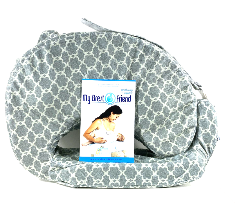 secondhand My Brest Friend Nursing Pillow, Grey Flower Key