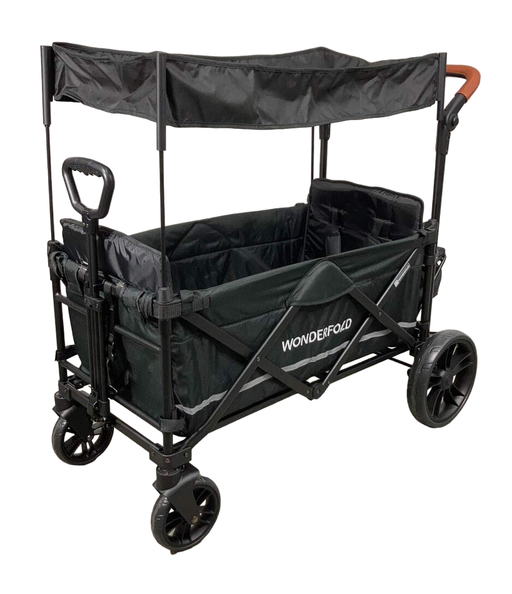 used Wonderfold X2 Push + Pull Double Stroller Wagon, Stealth Black, 2023