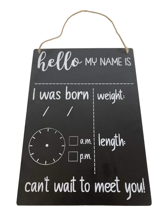 used Baby Birth Announcement Chalkboard