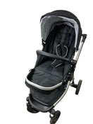 used Mockingbird Single to Double Stroller, 2022, Silver with Penny Leather, Watercolor Drops, Black